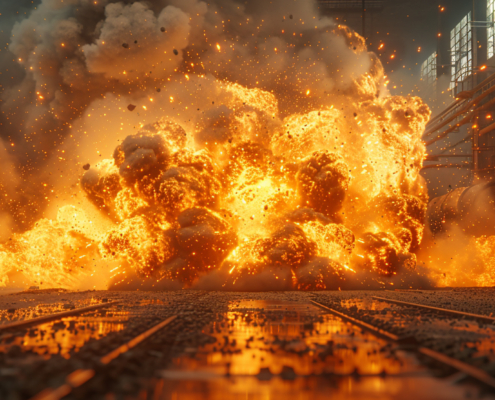 Staubexplosion in der Industrie